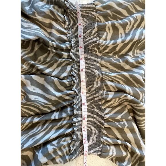 Rails‎ Black And Gray Cheetah Print Tiered Polyester Dress Size L - Picture 10 of 11